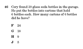 assessment item from TEA's released tests
