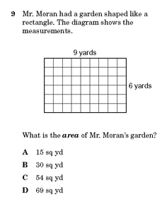 assessment item from TEA's released tests