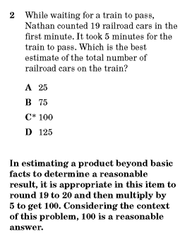 assessment item from TEA's released tests