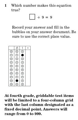 assessment item from TEA's released tests
