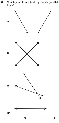 assessment item from TEA's released tests